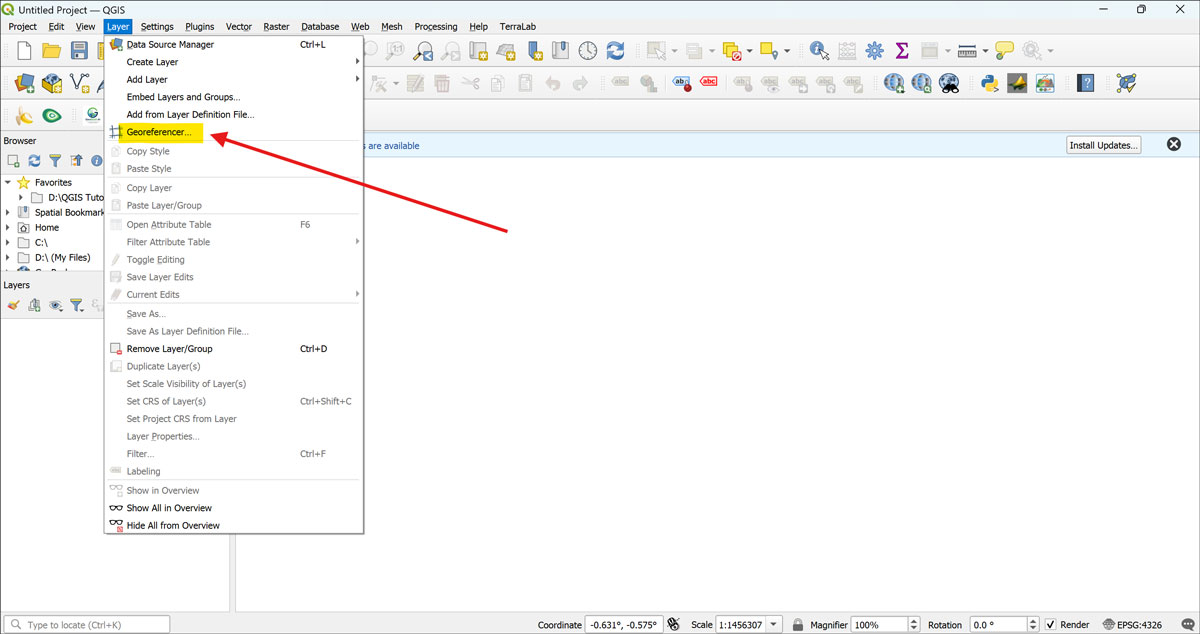 آموزش صفر تا صد ژئورفرنس در QGIS با دو روش GCP و مختصات نقاط اطراف 1 georeference in qgis1