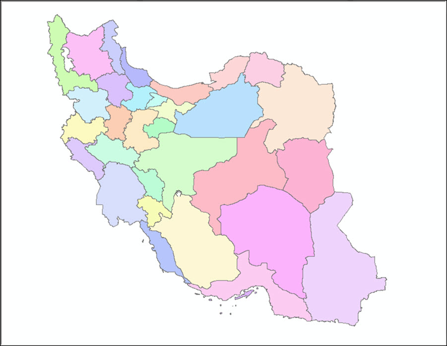 شیپ فایل شهرستان های ایران